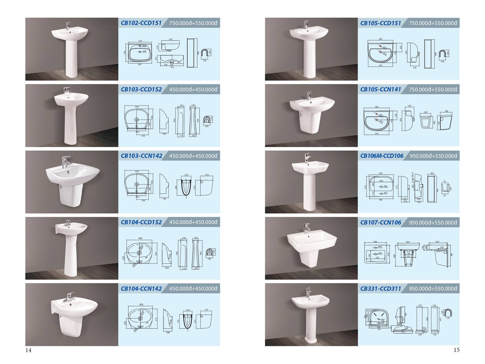 Catalogue và Bảng giá Thiết bị vệ sinh CERAVI mới nhất 2024VI mới nhất 2024 /page 7